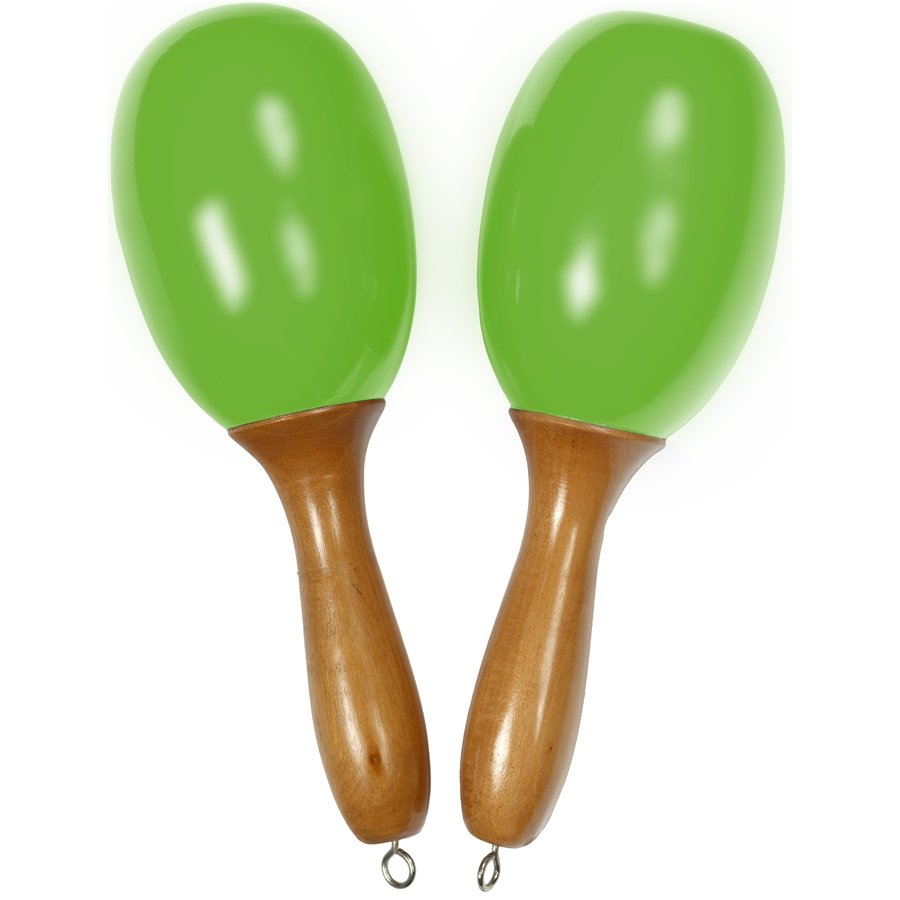 Tanga MARACAS-VERT-L Maracas grandi in legno - Verdi