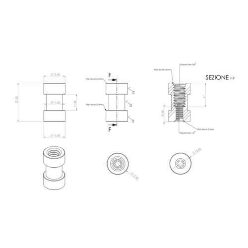 Quik Lok ADC/002 Adattatore Fotografico 1/4" F - 3/8" F