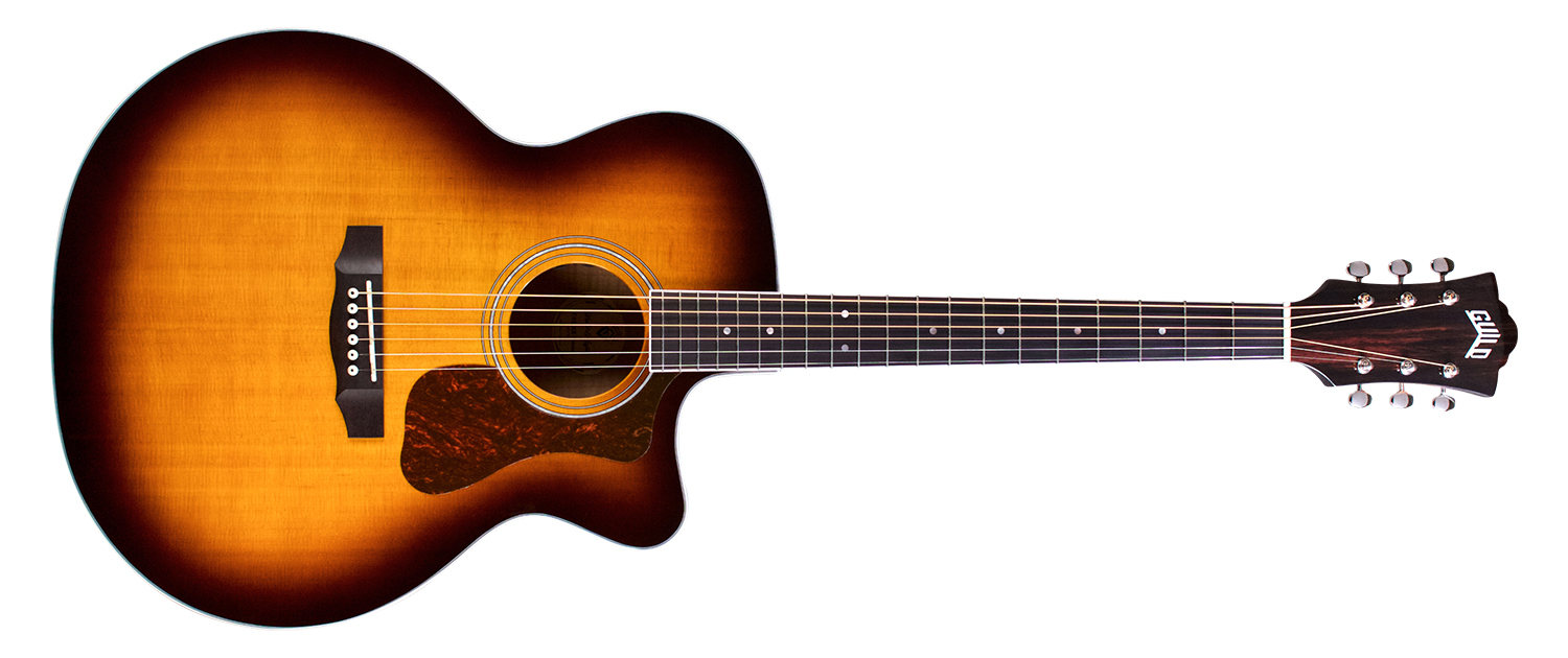 GUILD ITALIA F-250CE DELUXE MAPLE ATB ANTIQUE BURST
