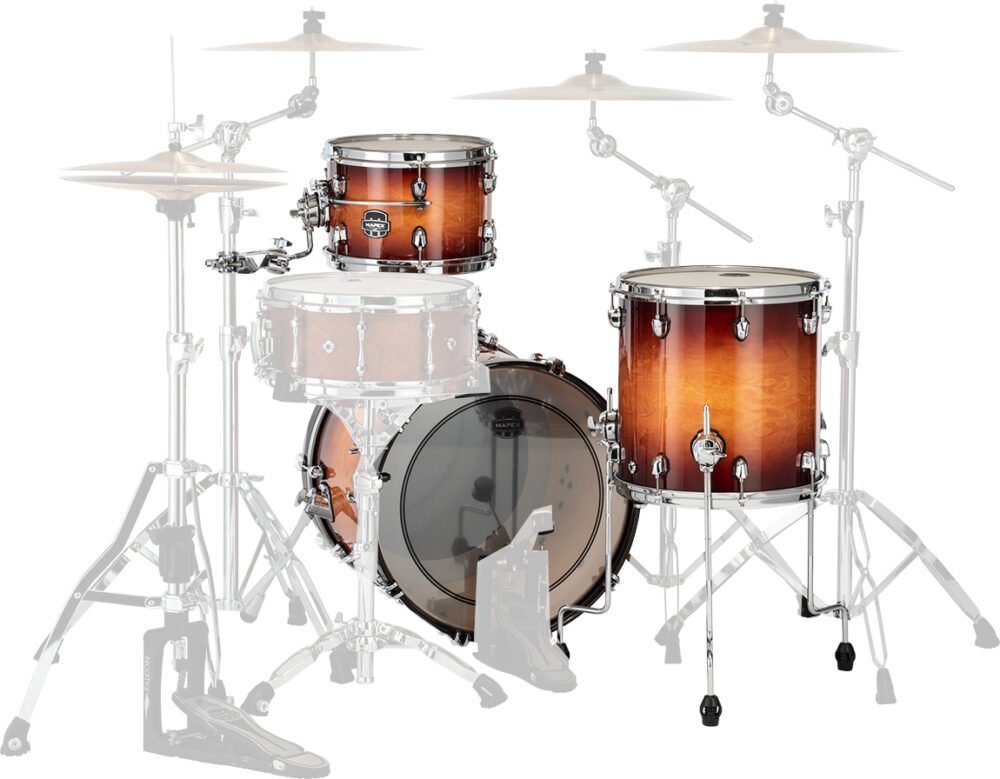 MAPEX IT SE401XHPO SATURN EVOLUTION HYBRID STRAIGHT AHEAD 3 PEZZI EXOTIC SUNBURST - immagine 3