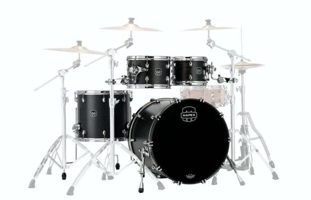 MAPEX IT SR529XUFB SATURN NEW ROCK FAST 4 PEZZI SATIN BLACK