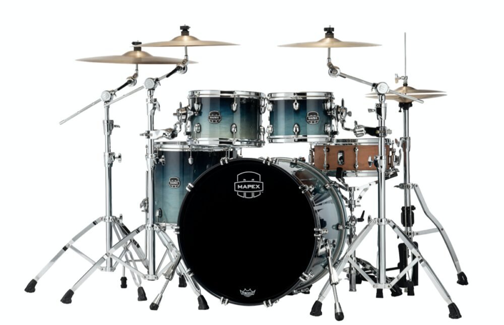 MAPEX IT SR529XURJ SATURN NEW ROCK FAST 4 PEZZI TEAL BLUE FADE - immagine 2