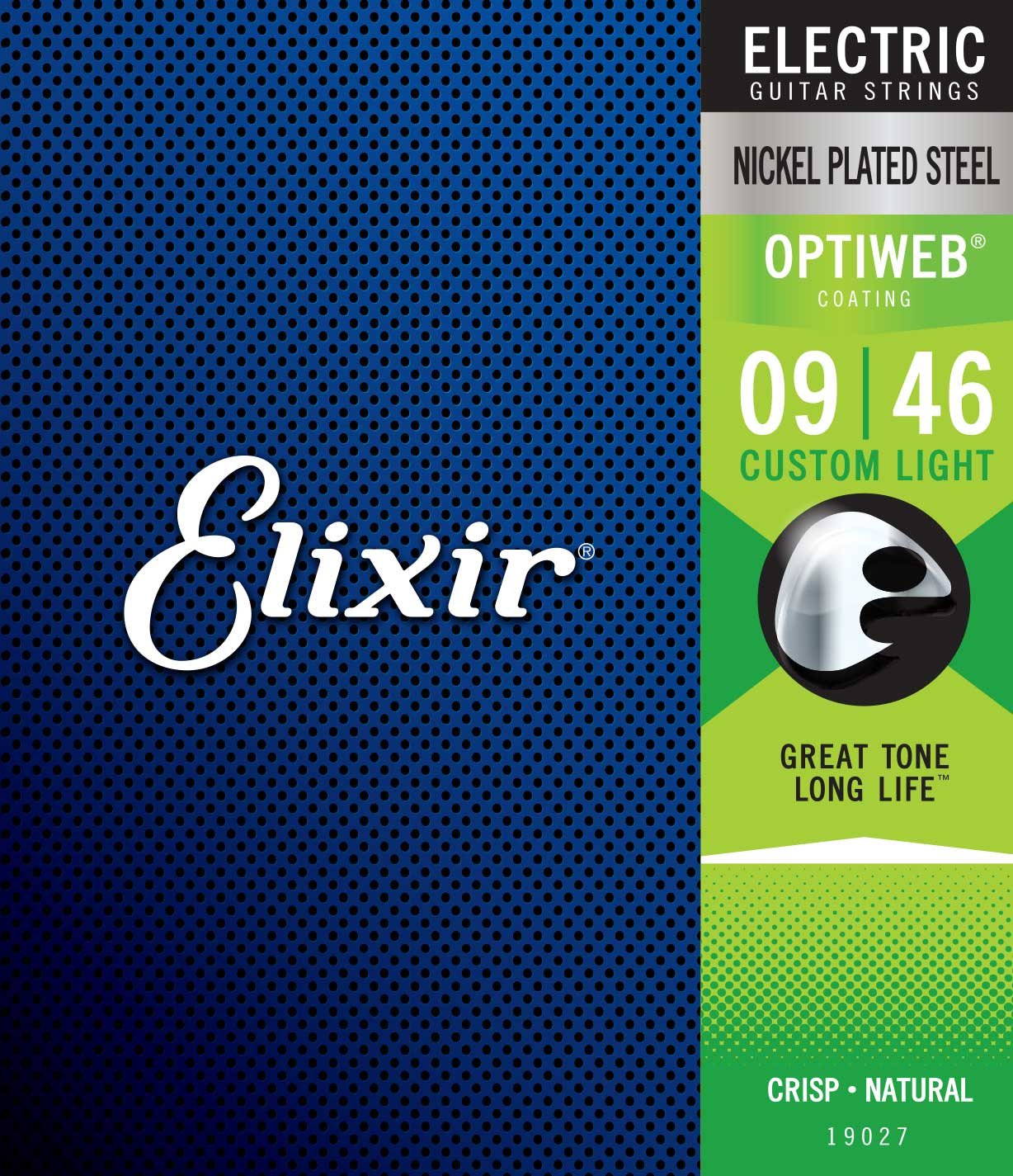 ELIXIR 19027 ELECTRIC NICKEL PLATED STEEL OPTIWEB