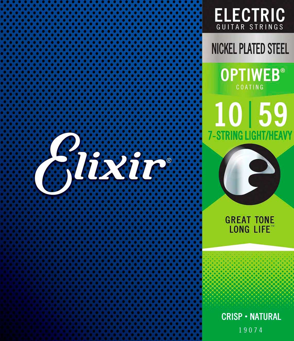 ELIXIR 19074 ELECTRIC NICKEL PLATED STEEL OPTIWEB