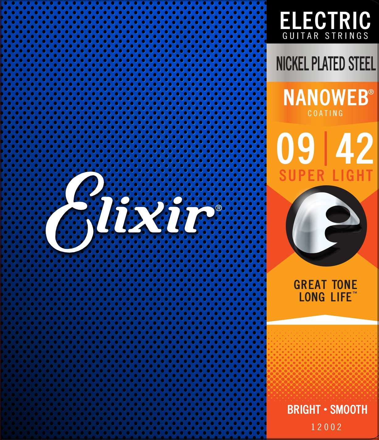 ELIXIR 12002 ELECTRIC NICKEL PLATED STEEL NANOWEB