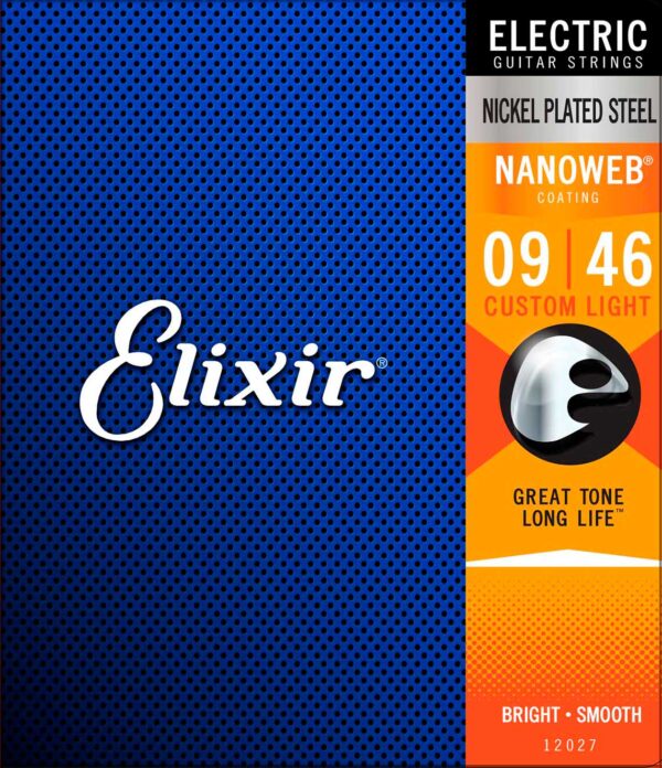 ELIXIR 12027 ELECTRIC NICKEL PLATED STEEL NANOWEB