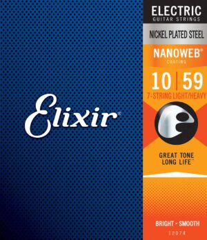 ELIXIR 12074 ELECTRIC NICKEL PLATED STEEL NANOWEB