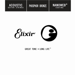 ELIXIR 14122 ACOUSTIC PHOSPHOR BRONZE NANOWEB SINGLE