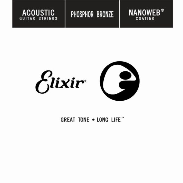 ELIXIR 14123 ACOUSTIC PHOSPHOR BRONZE NANOWEB SINGLE