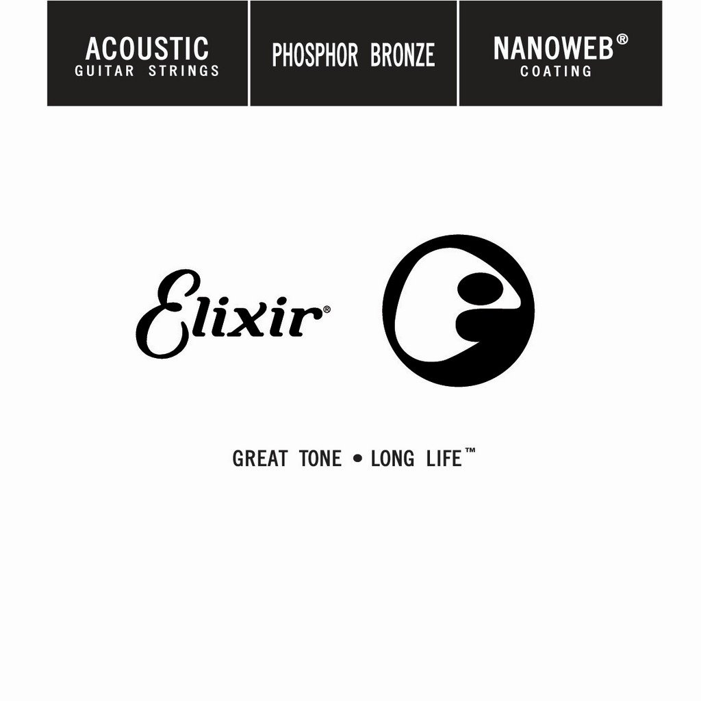 ELIXIR 14125 ACOUSTIC PHOSPHOR BRONZE NANOWEB SINGLE