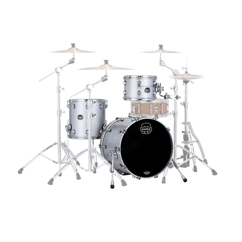 MAPEX IT SE401XHPD SATURN EVOLUTION HYBRID STRAIGHT AHEAD 3 PEZZI IRIDIUM SILVER