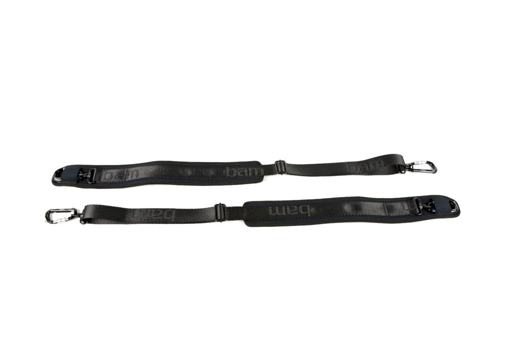 BAM ITALIA 9002NS COPPIA DI TRACOLLE IN NEOPRENE PER ASTUCCI HIGHTECH PER VIOLINO VIOLA E CHITARRA - BLACK