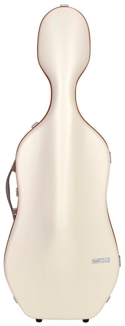 BAM ITALIA SUP1005XLWO CUSTODIA HIGHTECH SUPREME ICE IN POLICARBONATO PER VIOLONCELLO - WHITE - ORANGE VERSION