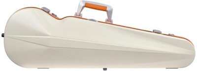 BAM ITALIA SUP2002XLWO CUSTODIA HIGHTECH SUPREME ICE CONTOURED IN POLICARBONATO PER VIOLINO - WHITE - ORANGE VERSION