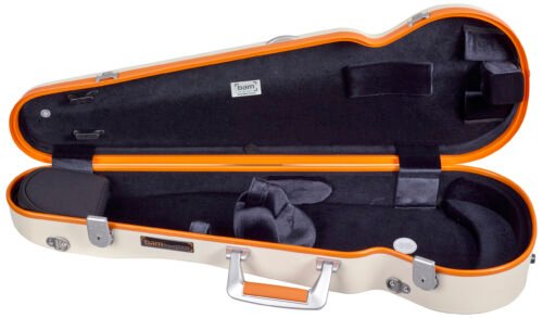 BAM ITALIA SUP2002XLWO CUSTODIA HIGHTECH SUPREME ICE CONTOURED IN POLICARBONATO PER VIOLINO - WHITE - ORANGE VERSION - immagine 3