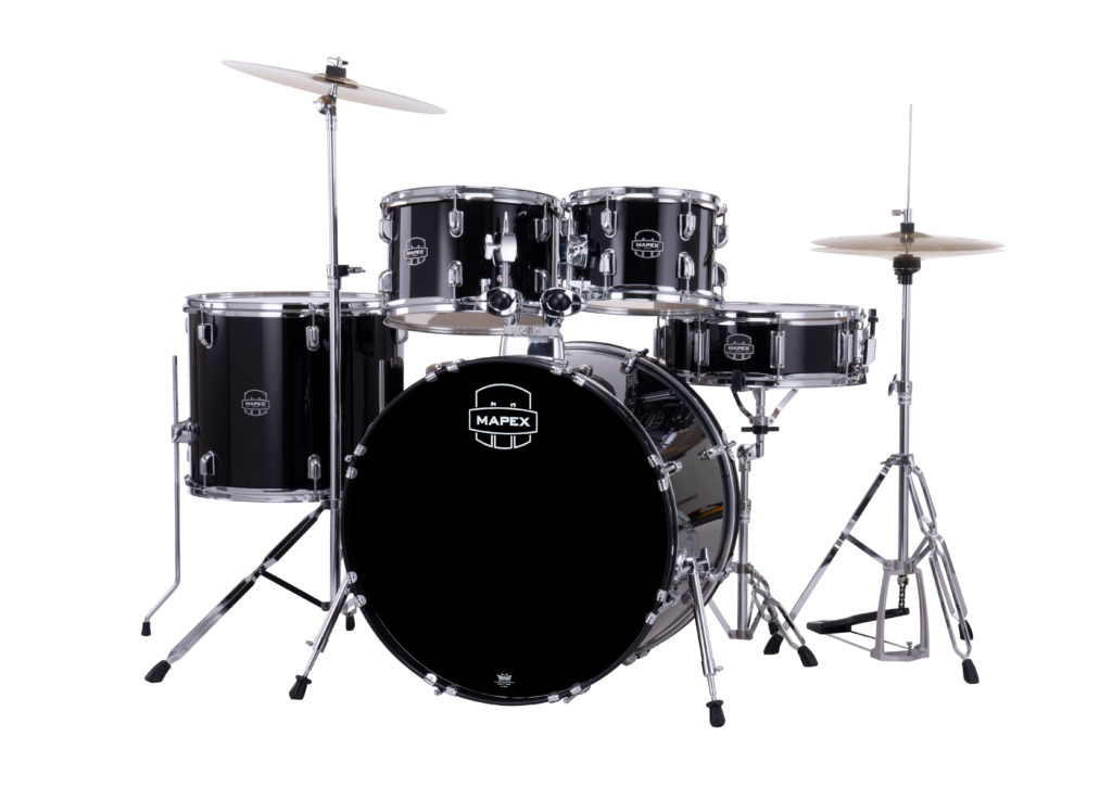 MAPEX IT CM5294FTCDK COMET ROCK 5 PEZZI DARK BLACK CON PIATTI - immagine 2