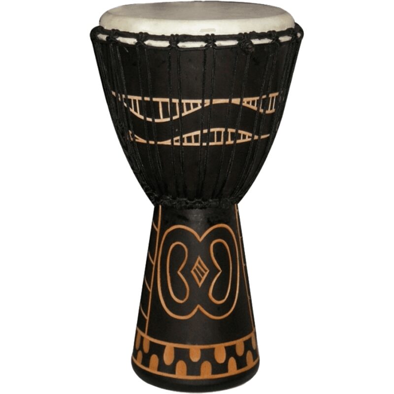 Tanga DA50-7G Djembe Slammer 10" Mogano Scolpito Nero