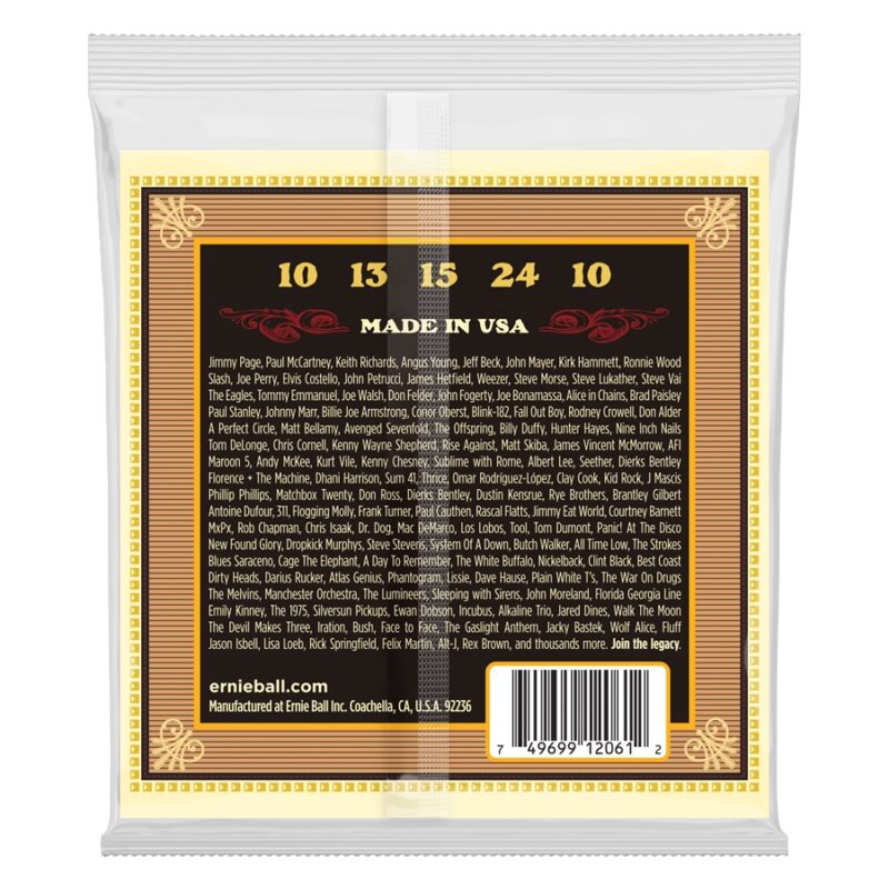 Ernie Ball 2061 Earthwood Banjo Frailing Terminate ad Anello Bronzo 80/20