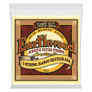 Ernie Ball 2063 Earthwood Banjo Bluegrass Terminate ad Anello Bronzo 80/20