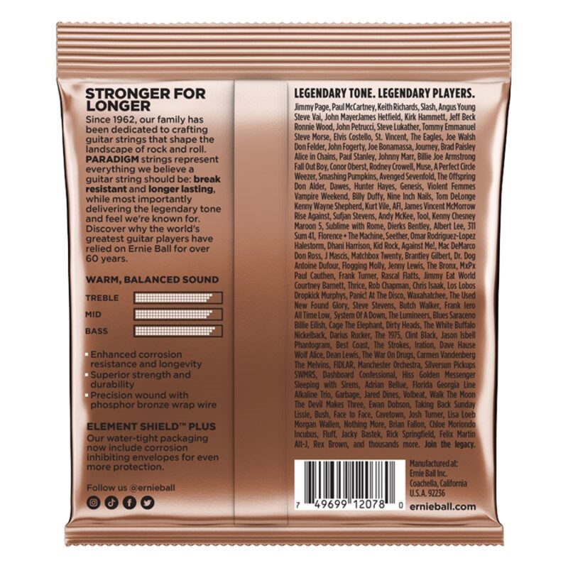 Ernie Ball 2078 Paradigm Phosphor Bronze Light 11-52