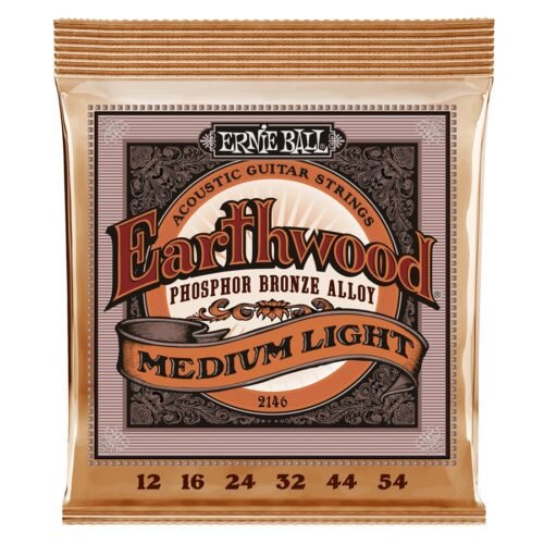 Ernie Ball 2146 Earthwood Phosphor Bronze Medium Light 12-54