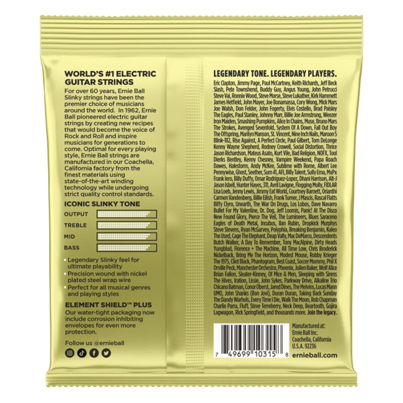 Ernie Ball 2214 Nickel Wound Mammoth Slinky 12-62