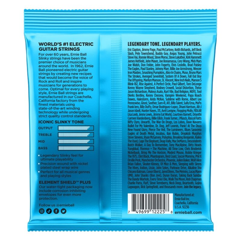Ernie Ball 2225 Nickel Wound Extra Slinky 8-38