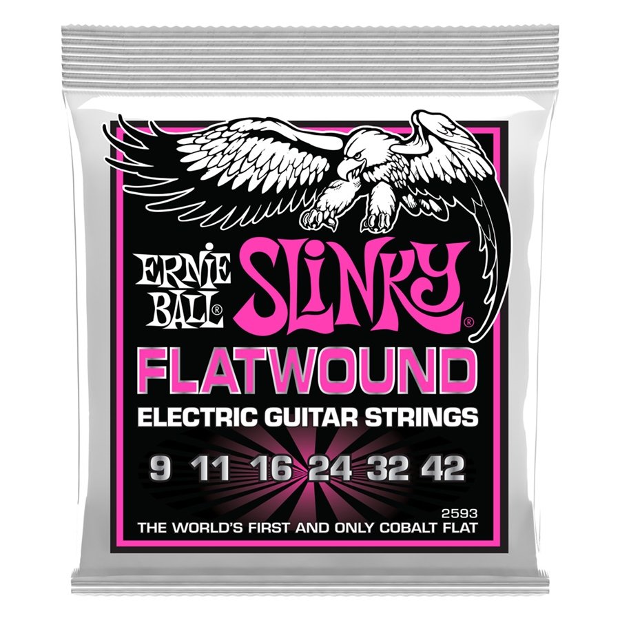 Ernie Ball 2593 Slinky Flatwound El Guit 9-42