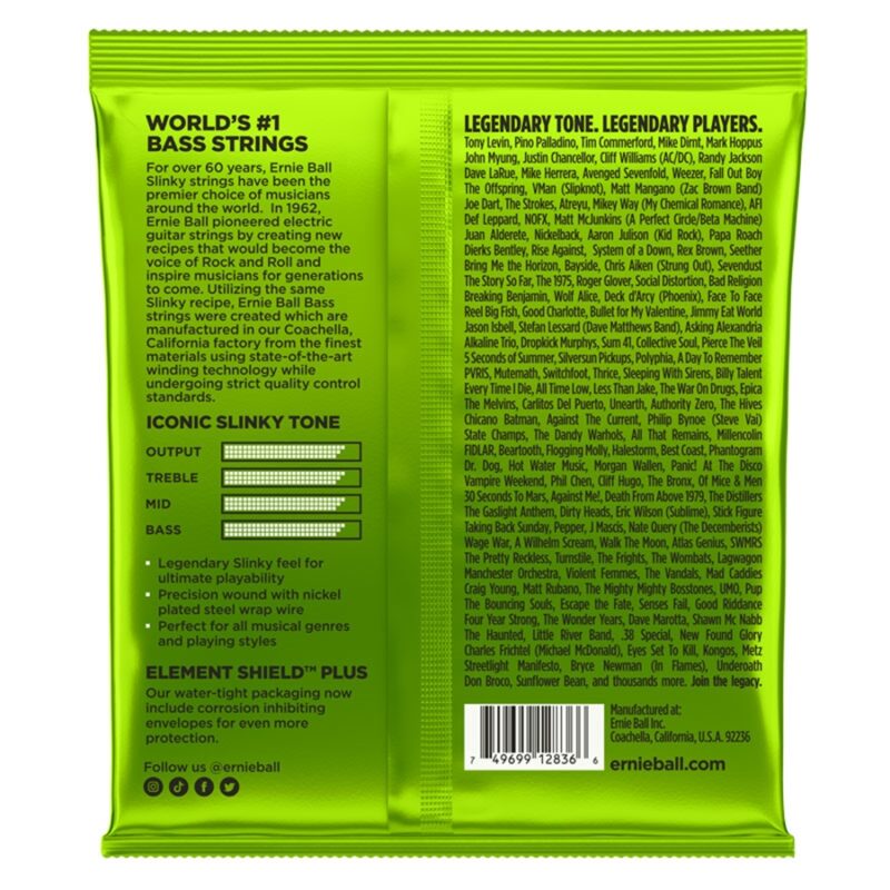 Ernie Ball 2836 Nickel Wound 5 corde Regular Slinky 45-130