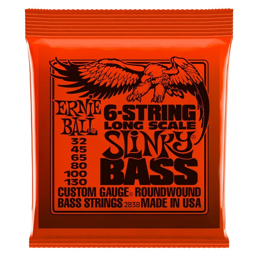 Ernie Ball 2838 Nickel Wound 6 corde scala lunga 32-130