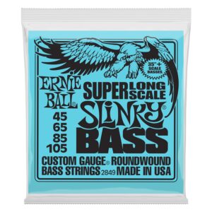 Ernie Ball 2849 Nickel Wound 4 corde scala Super Lunga 45-105