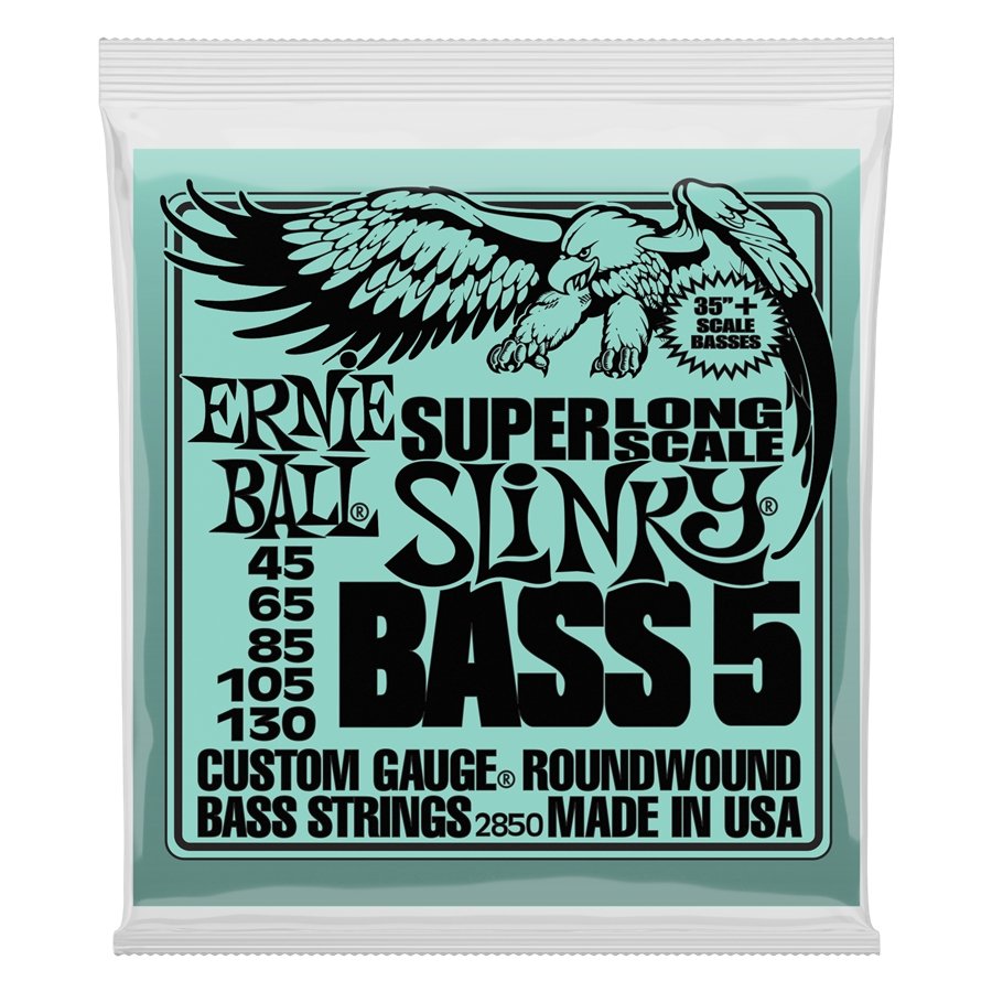 Ernie Ball 2850 Nickel Wound 5 corde Scala Super Lunga 45-130