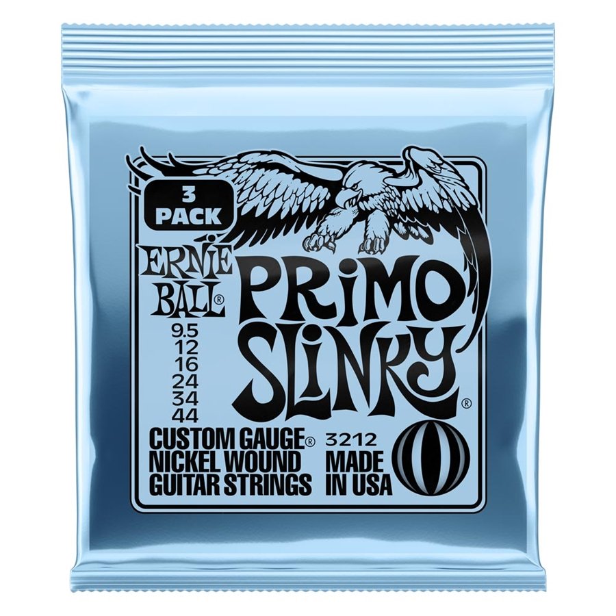 Ernie Ball 3212 Primo Slinky Nckl Wnd3 Pk 9.5 44