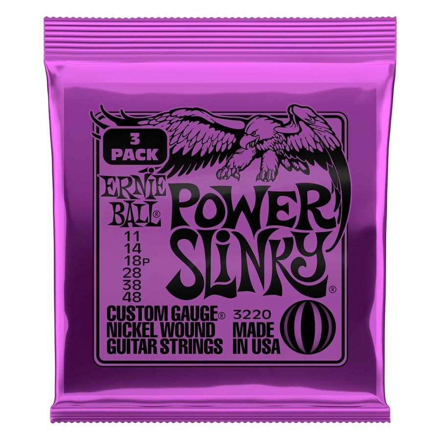 Ernie Ball 3220 Nickel Wound Power Slinky 11-48 - 3 Set