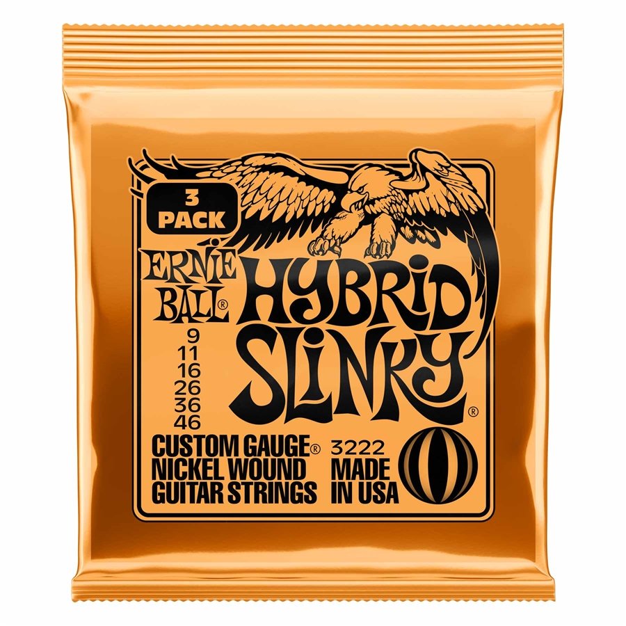 Ernie Ball 3222 Nickel Wound Hybrid Slinky 9-46 - 3 Set