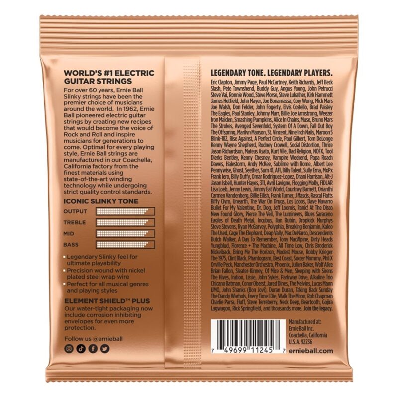 Ernie Ball 3224 Turbo Slinky Nckl Wnd  Pk 9.5 46