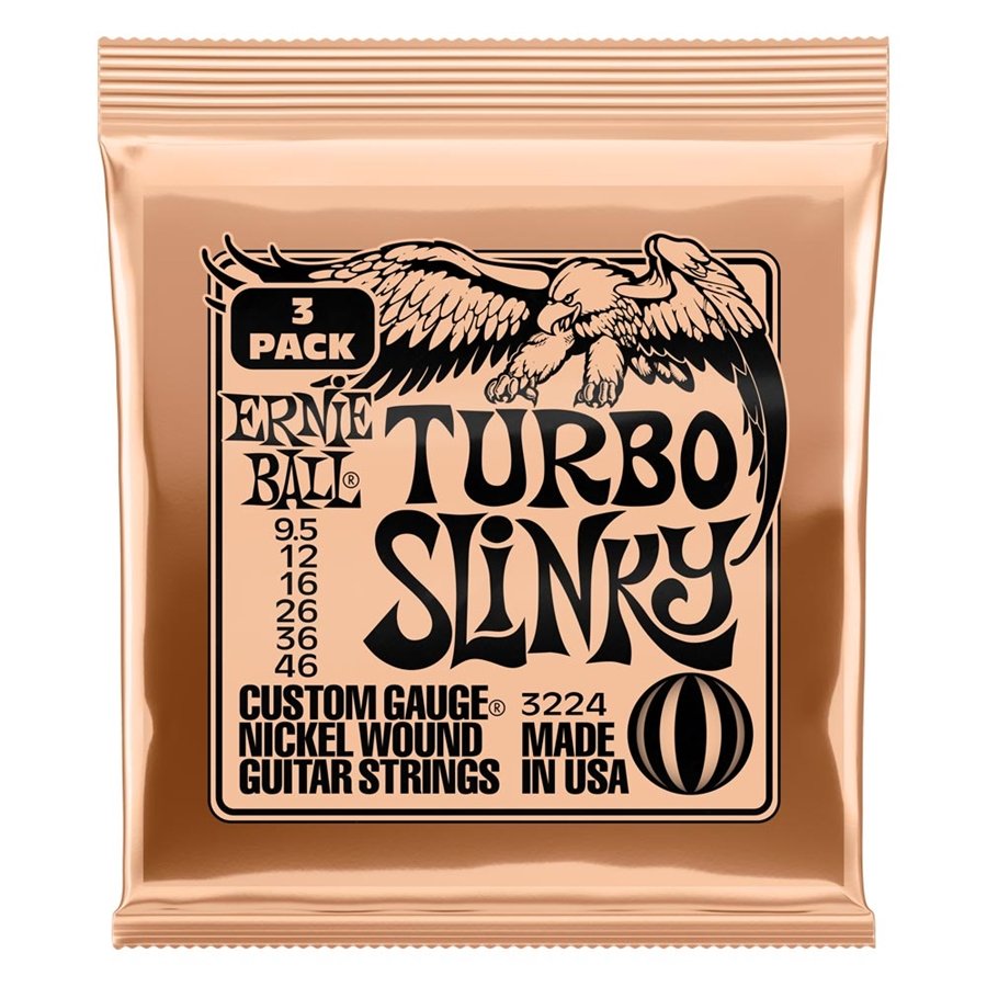 Ernie Ball 3224 Turbo Slinky Nckl Wnd  Pk 9.5 46