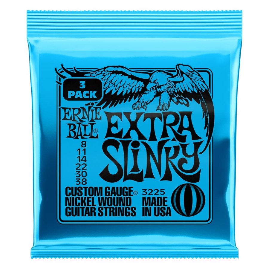 Ernie Ball 3225 Extra Slinky Nckl 3 Pk 8 38