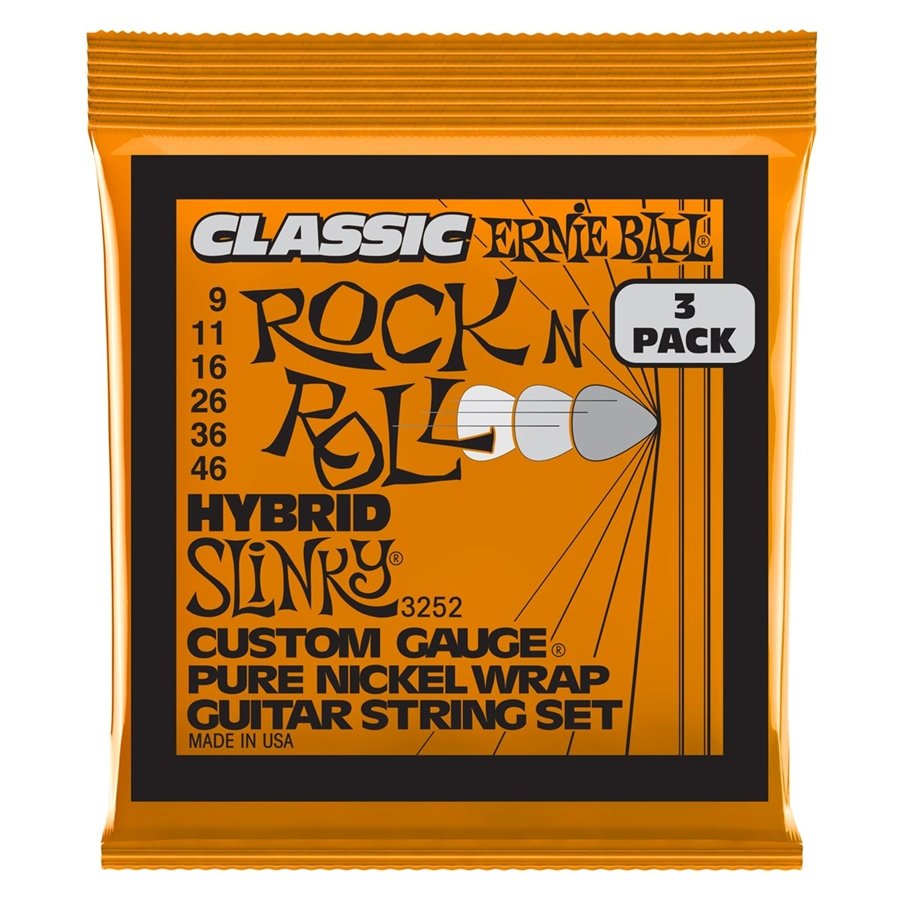 Ernie Ball 3252 Hybrid SlinkyClassic RnR Pk 9 46