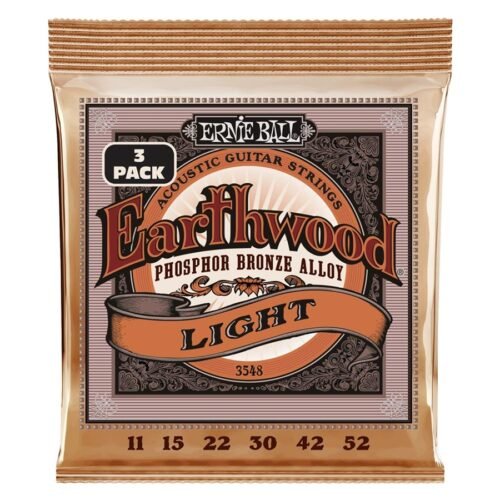 Ernie Ball 3548 Earthwood Light Phos  3 Pk 11 52