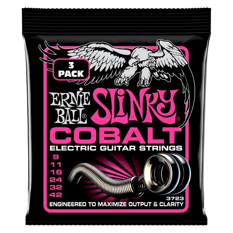 Ernie Ball 3723 Super Slinky Cobalt 3 Pk 9 42