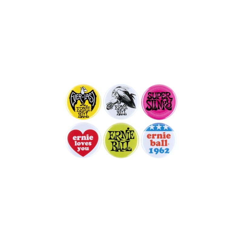 Ernie Ball 4009 1" Assorted Buttons 6pk