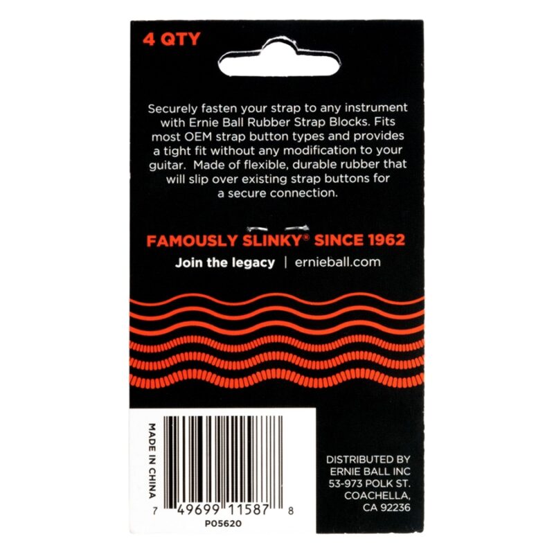 Ernie Ball 5620 Strap Blocks Red