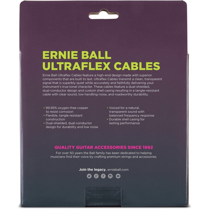 Ernie Ball 6044 Cavo Spirale Black 9 m