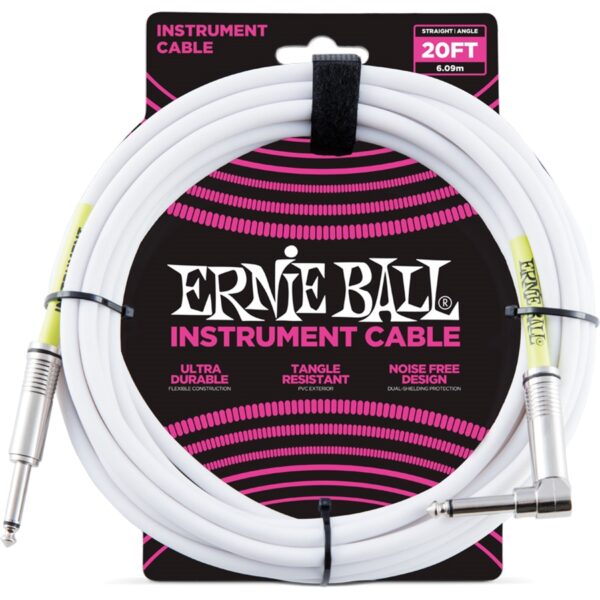 Ernie Ball 6047 Cavo PVC White 6 m