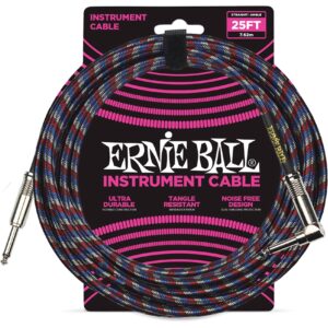 Ernie Ball 6063 Cavo Braided Black/Red/Blue/White 7