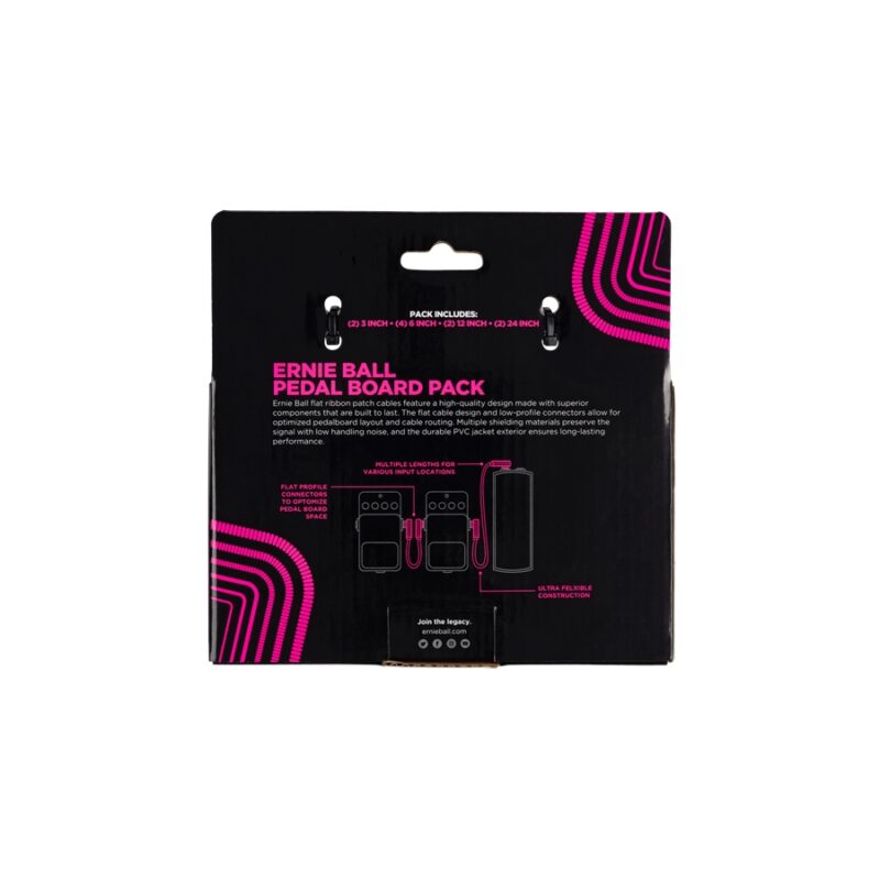 Ernie Ball 6224 Flat Ribbon Patch Cables Multi-Pack
