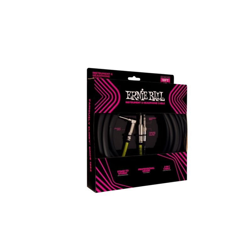 Ernie Ball 6411 Instrument and Headphone Cable