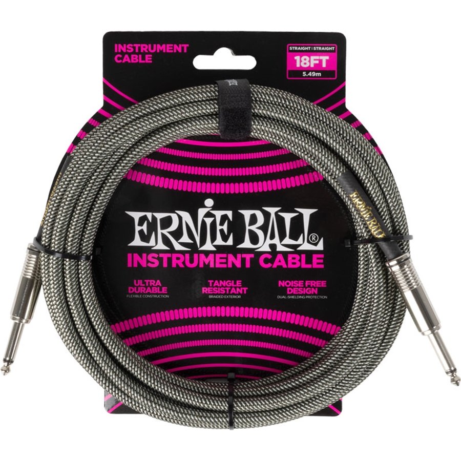 Ernie Ball 6433 Braided Cables Silver Fox 5