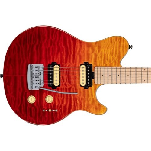 Sterling by Music Man Axis AX3 Quilted Maple Spectrum Red